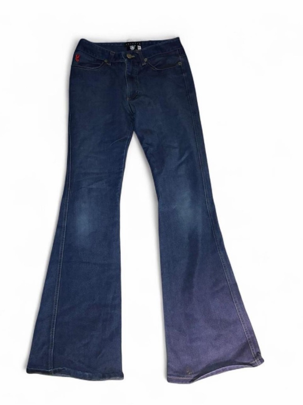 Vintage DOLLHOUSE Y2K Flare Jeans Low Rise Dark Wash Stretch Denim Size 0 2000s